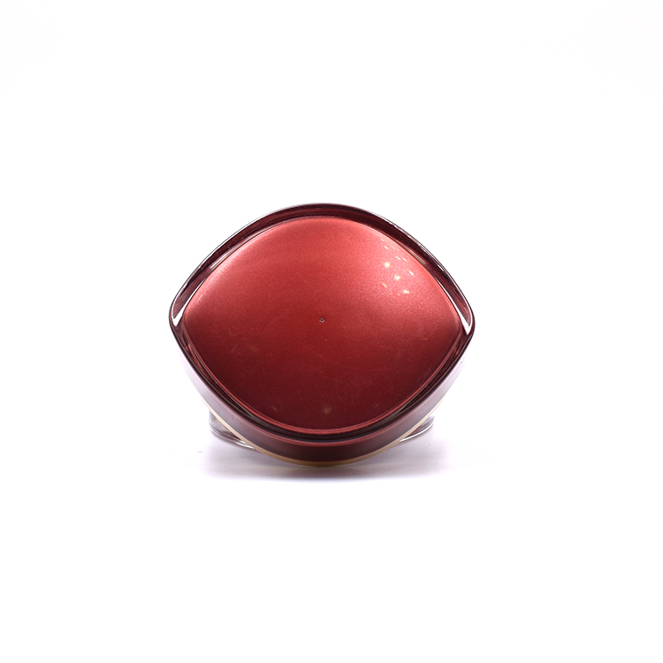 double wall eye shape jar 15g 30g 50g red acrylic makeup cream jar for personal care container