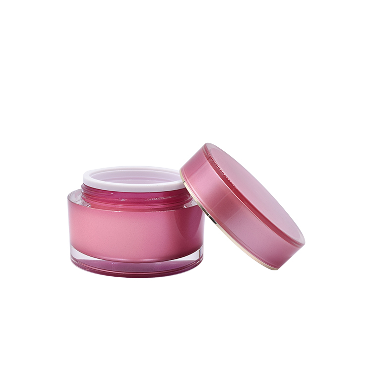 double wall straight round 5g 10g 15g 30g 50g 100g 150g 200g rose red acrylic massage cream mask jar