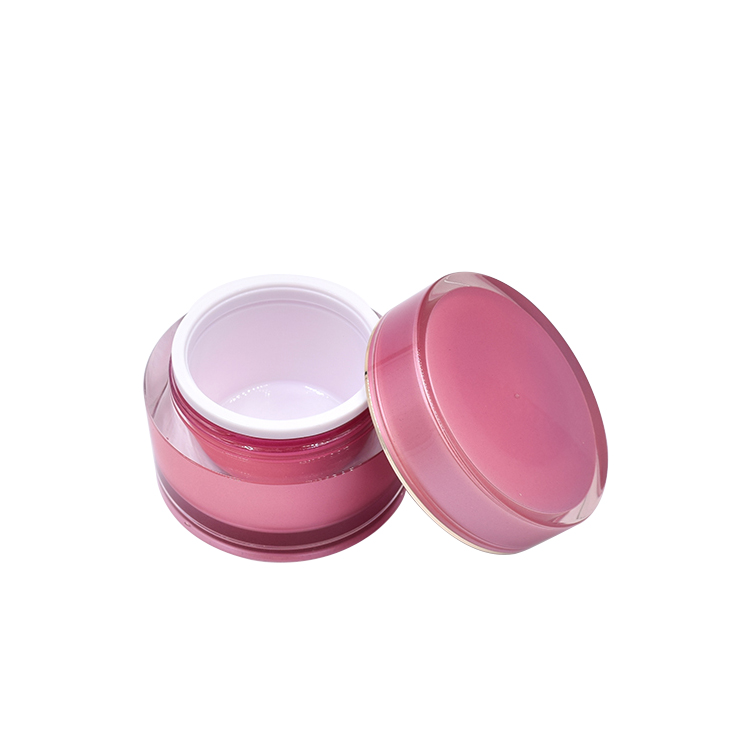 double wall straight round 5g 10g 15g 30g 50g 100g 150g 200g rose red acrylic massage cream mask jar