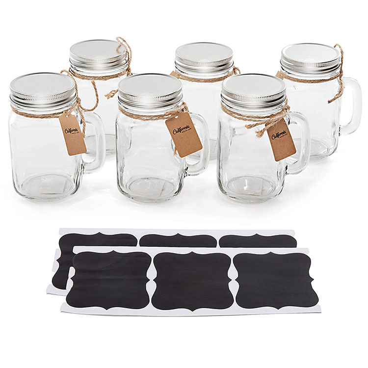 drinking mason jar 500ml custom made cheap glass honey jars wholesale