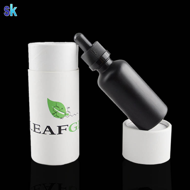 dropper bottle 30ml round paper tube gift box