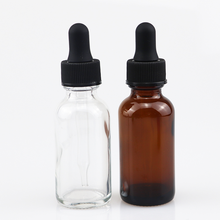 dropper bottles glass amber cosmetic brown glass bottles 30ml amber boston round glass bottles