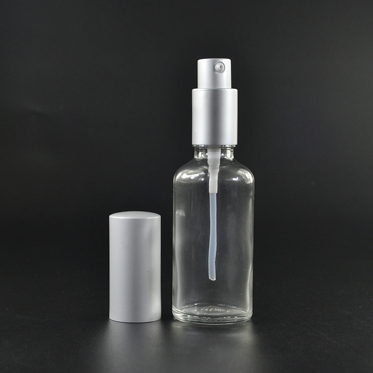e-cig empty amber 50ml glass dropper bottle with pump sprayer and cover