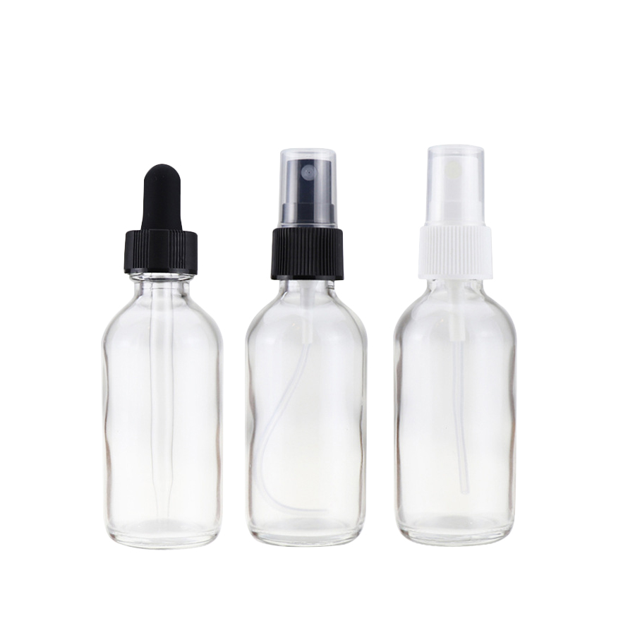 e liquid 1oz 2oz 4oz clear amber green blue matte black white boston glass dropper bottles with dropper