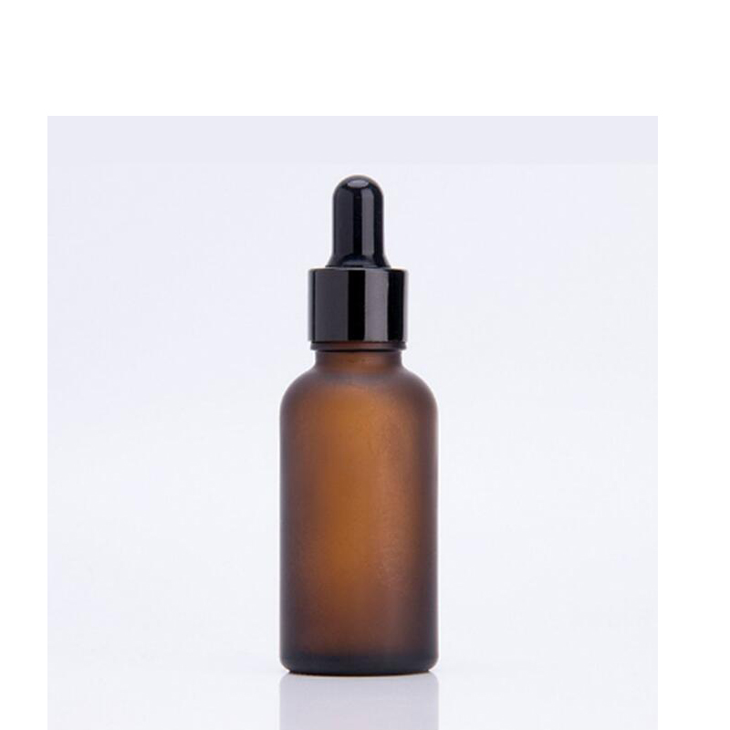 e liquid 30ml amber frosted glass dropper bottle with Metal dropper