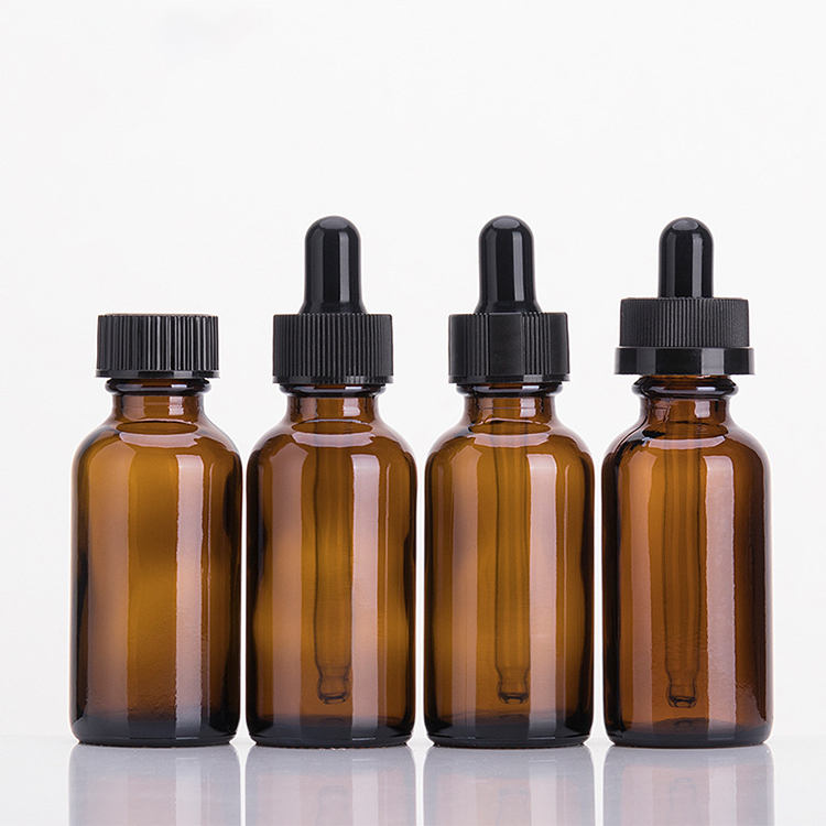 e liquid 30ml boston round brown glass dropper bottle 1 oz