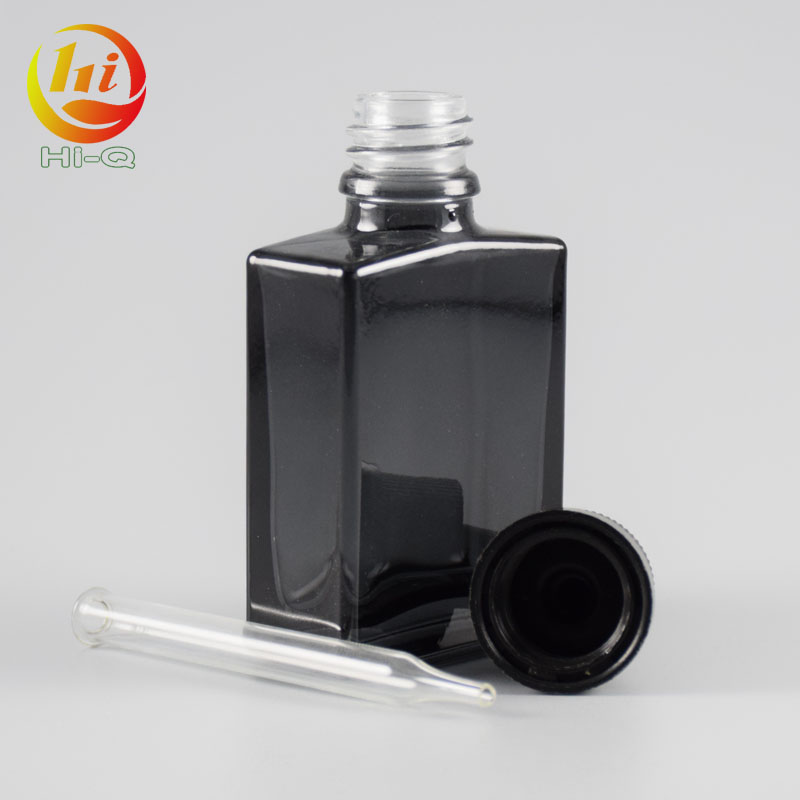 e liquid 30ml french square bottle 60ml glass essential oil rectangle dropper bottle with pipette