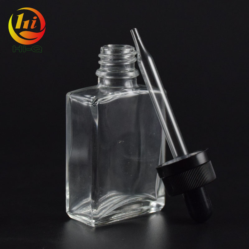 e liquid 30ml french square bottle 60ml glass essential oil rectangle dropper bottle with pipette