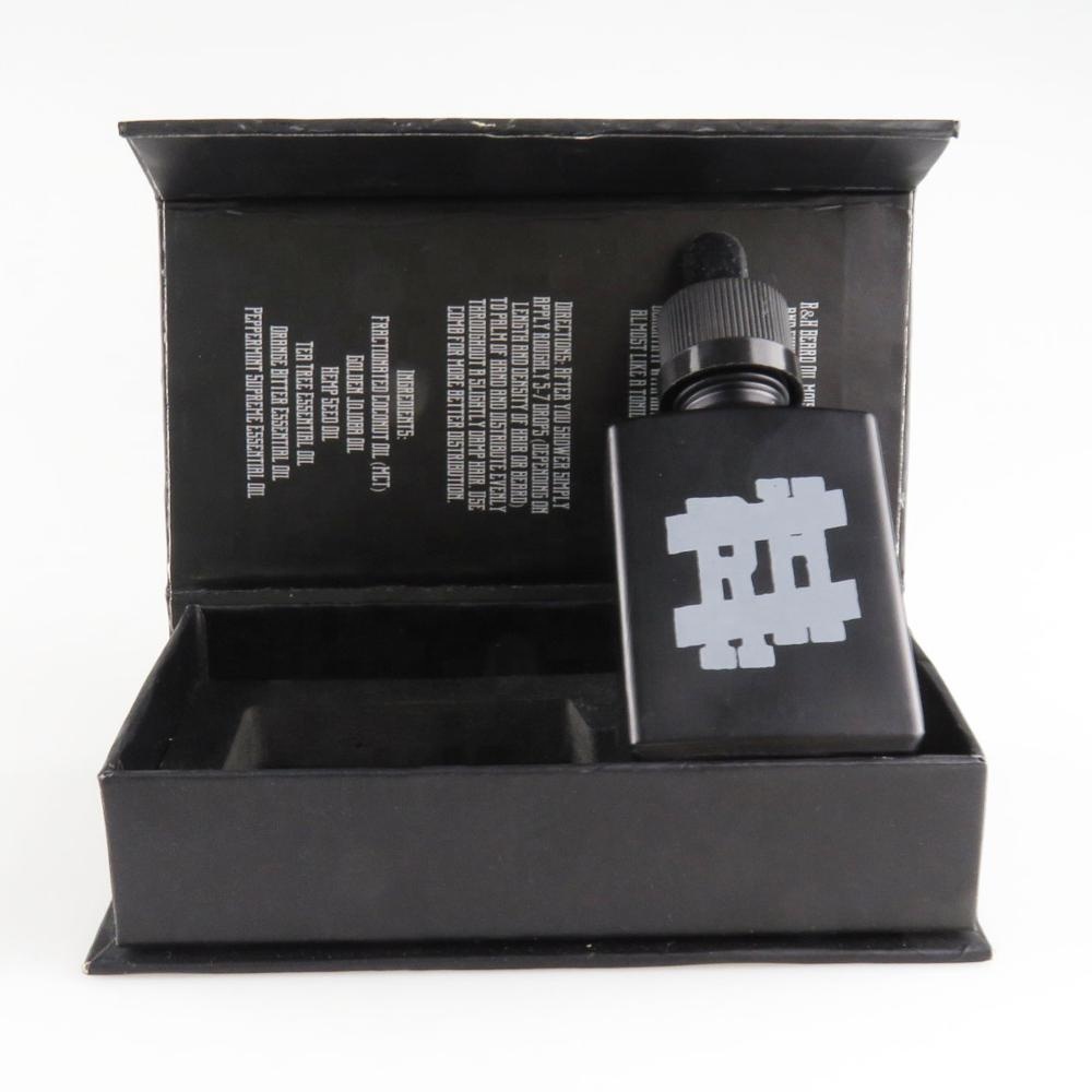 e liquid 30ml matte black rectangular glass bottels with bottle packing gift box