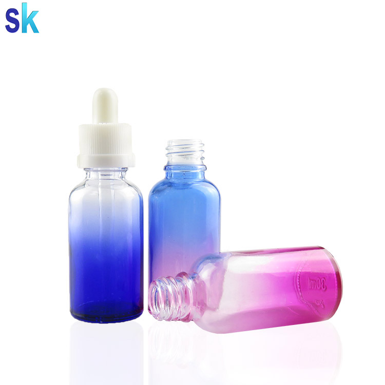 e liquid 30ml pink gradient essential oil glass dropper bottles