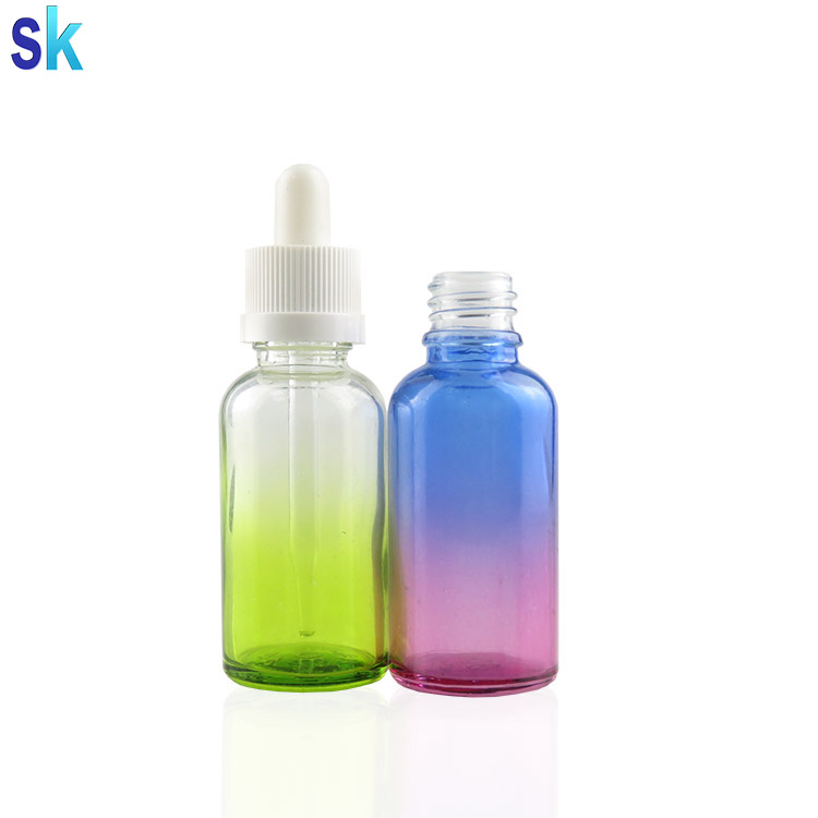 e liquid 30ml pink gradient essential oil glass dropper bottles