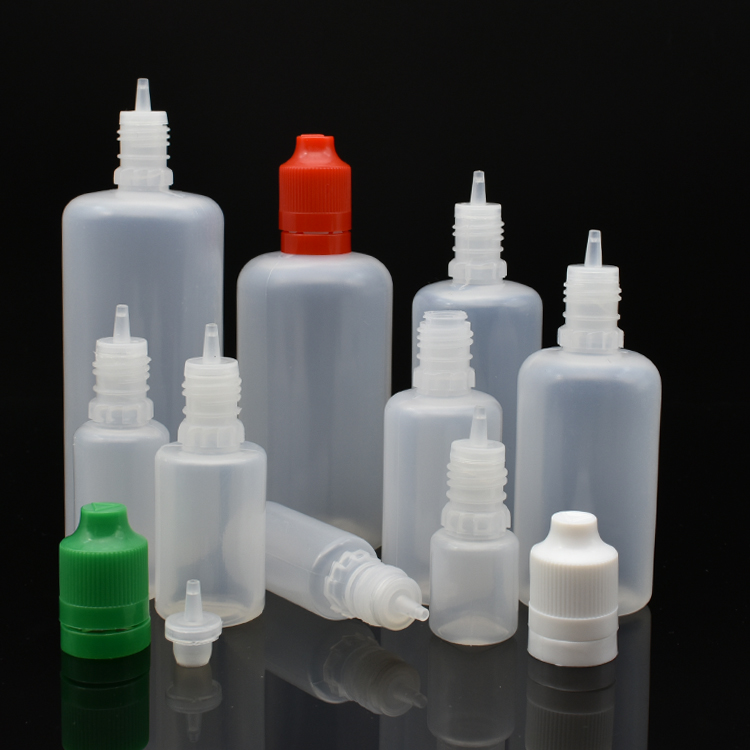 e liquid 5ml 10ml 20ml 30ml 50ml 100ml 120ml eye drop PE Plastic dropper bottle with tamper proof lid