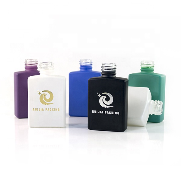 e liquid Matte black clear white 30ml 50ml 100ml rectangle glass dropper Essential oil bottle with childproof cap with paper box