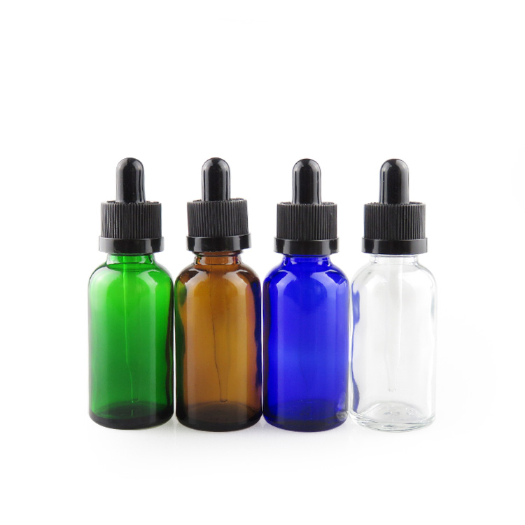 e liquid clear amber green blue 30ml glass dropper bottle with pipette