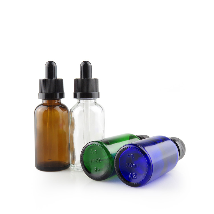 e liquid clear amber green blue 30ml glass dropper bottle with pipette