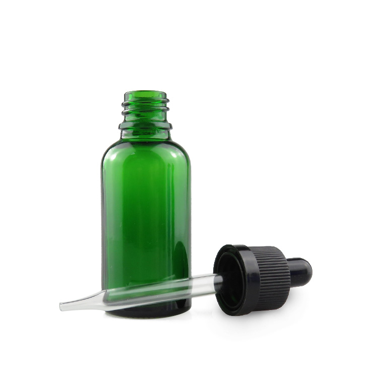 e liquid e juice 30ml green glass dropper bottle with blackchildproof cap