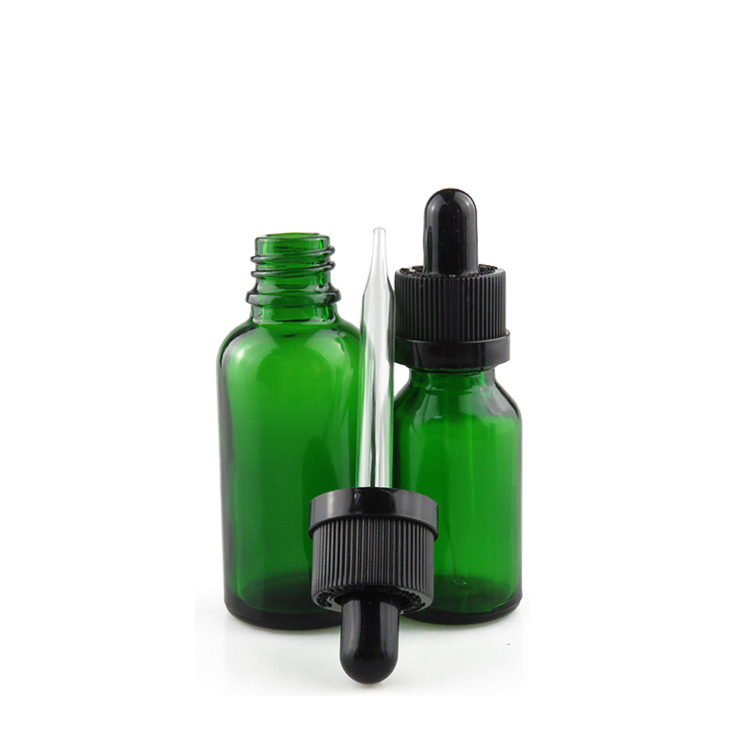 e liquid e juice 30ml green glass dropper bottle with blackchildproof cap