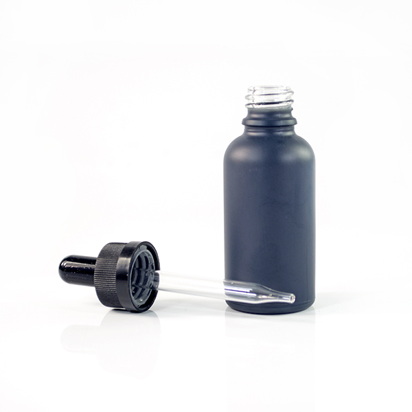 e liquid e juice 5ml 10ml 15ml 20ml 30ml 50ml 100ml matte frosted black glass dropper bottle wholesale with childproof cap