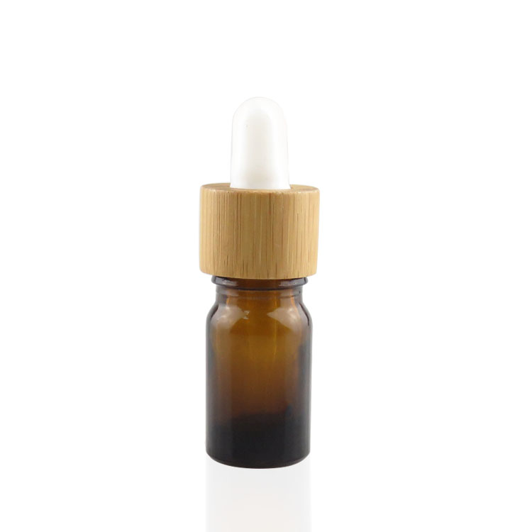 e liquid e juice round amber glass bottle 5ml glass bottle with bamboo screw cap