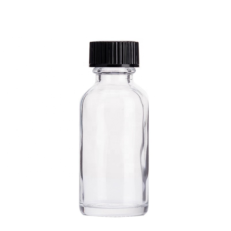 e liquid glass bottle 1oz 2oz 4oz 15ml 30ml 60ml 120ml boston round bottle with plastic screw cap