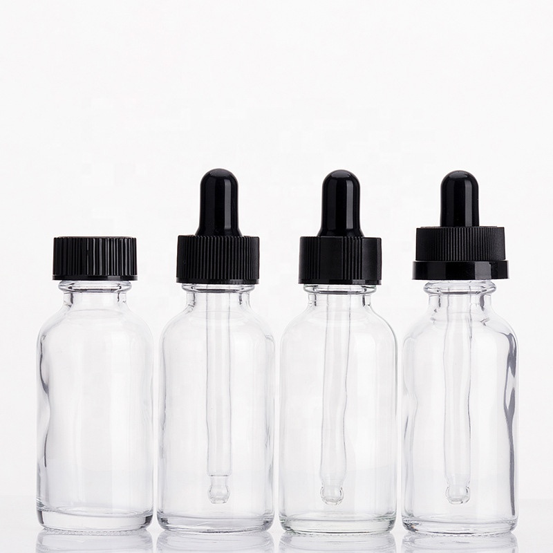 e liquid glass bottle 1oz 2oz 4oz 15ml 30ml 60ml 120ml boston round bottle with plastic screw cap