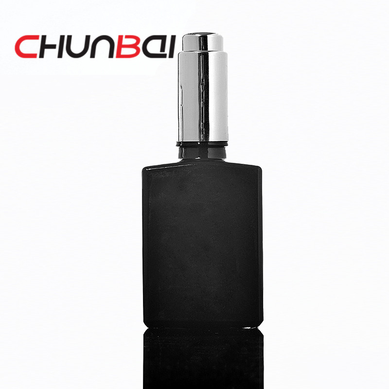 e liquid glass bottles 15ml 30ml 60ml matte black glass rectangular bottles with paper tube