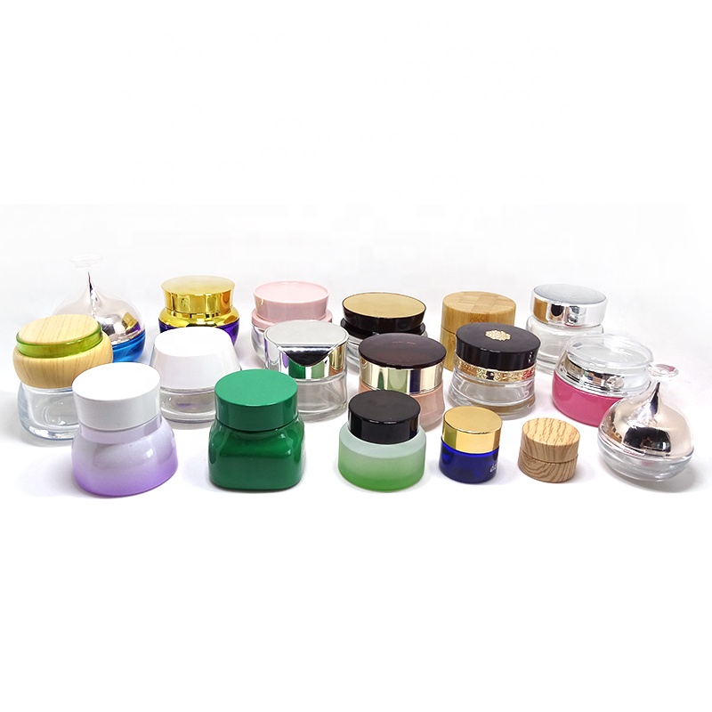 eco containers custom made glass jars cosmetic cream sample packaging