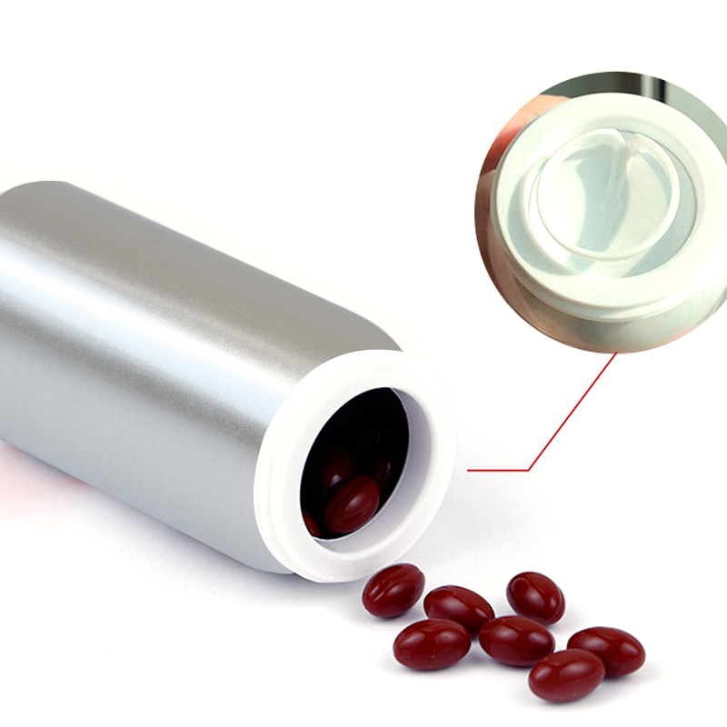 eco friendly 100ml 150ml vitamin aluminum pill bottle metal good sealing wide mouth supplement
