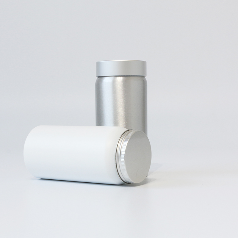 eco friendly 100ml 150ml vitamin aluminum pill bottle metal good sealing wide mouth supplement