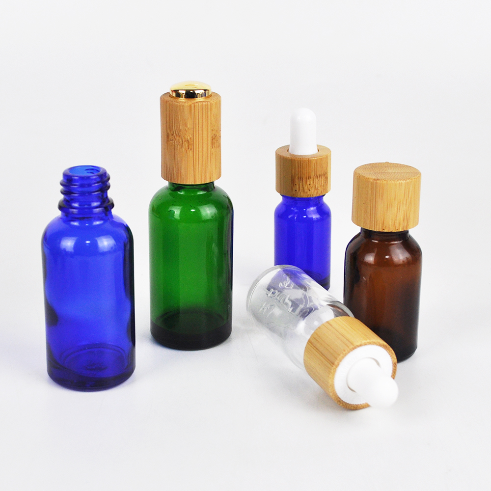 eco friendly 10ml 30ml 50ml 100ml clear amber wooden bamboo fine mist sprayer clear glass essential oil spray bottles