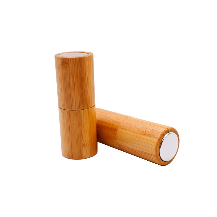 eco friendly 10ml bamboo cover glass tube inner perfume bottles