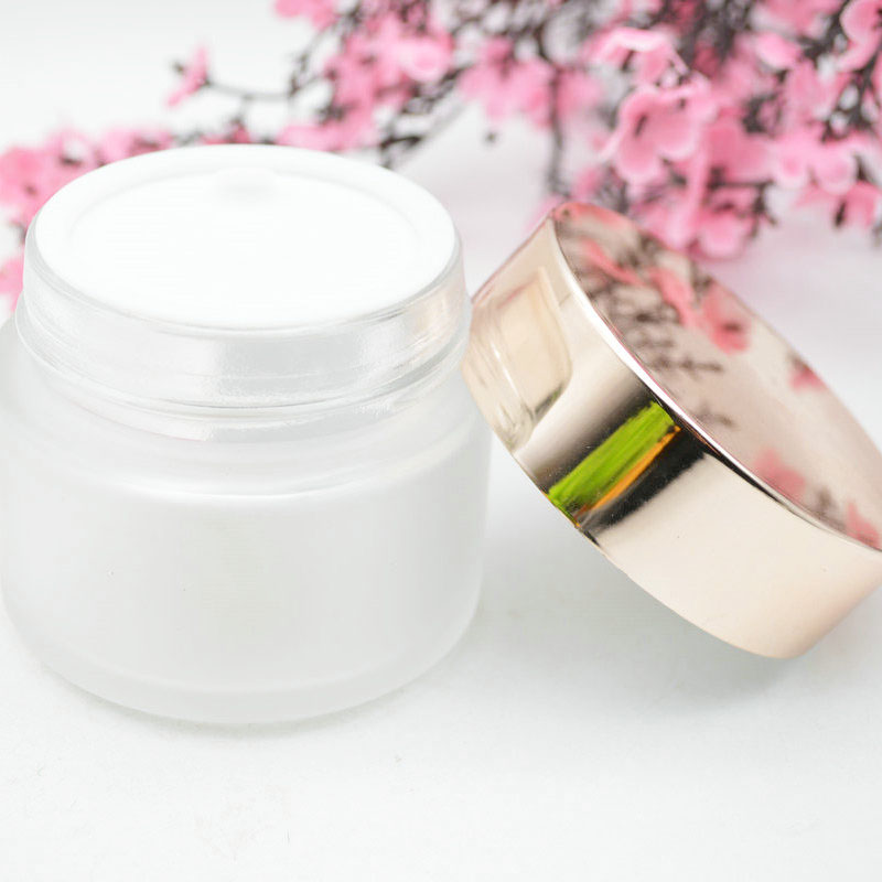 eco friendly 120g high quality glass cream recycled glass cosmetic jars