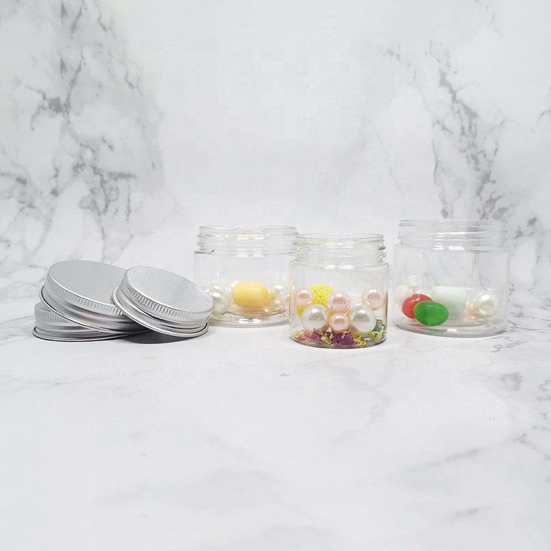 eco friendly 120ml 4oz empty clear cosmetic cream lotion pet plastic jar set 100ml skincare packaging container