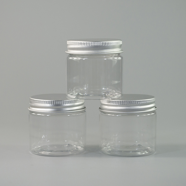 eco friendly 250ml 300ml 500ml pet cream jar cosmetic containers with aluminum lid