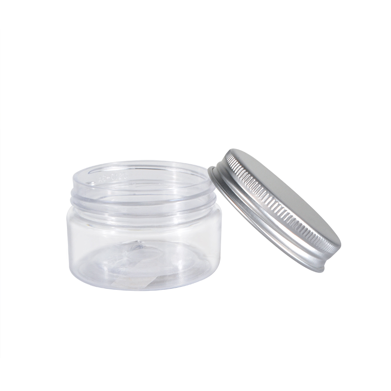 eco friendly 250ml 300ml 500ml pet cream jar cosmetic containers with aluminum lid