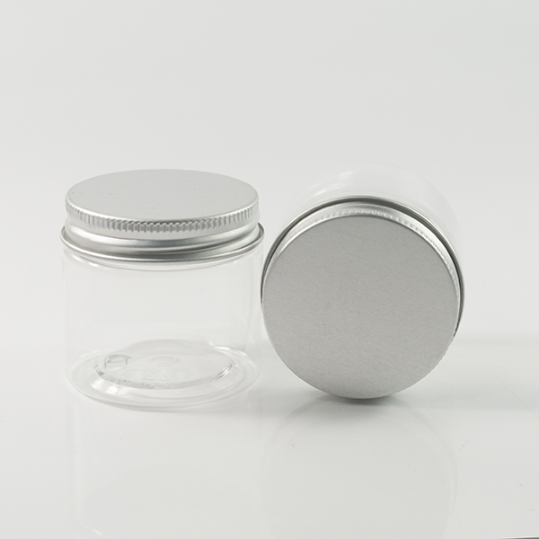 eco friendly 250ml 300ml 500ml pet cream jar cosmetic containers with aluminum lid