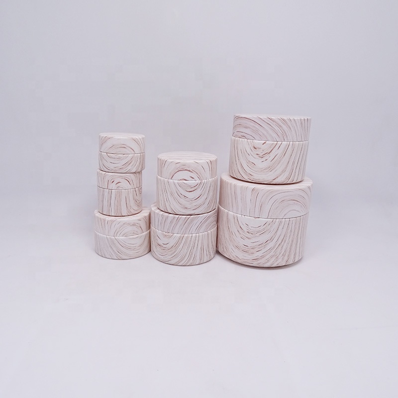 eco friendly 50ml empty  unique cosmetic water transfer printing containers face cream jar with lid
