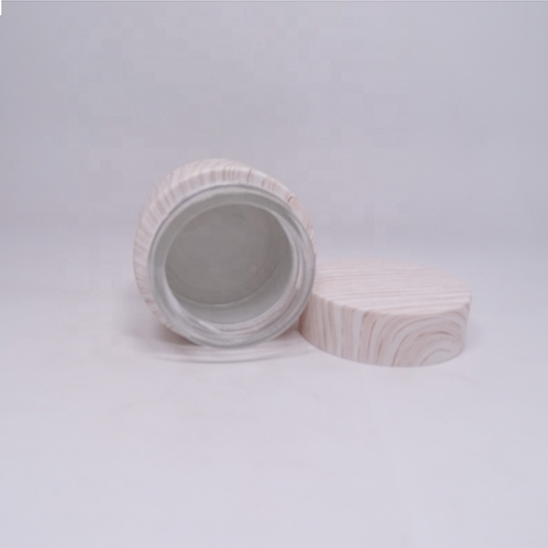 eco friendly 50ml empty unique cosmetic water transfer printing containers face cream jar with lid