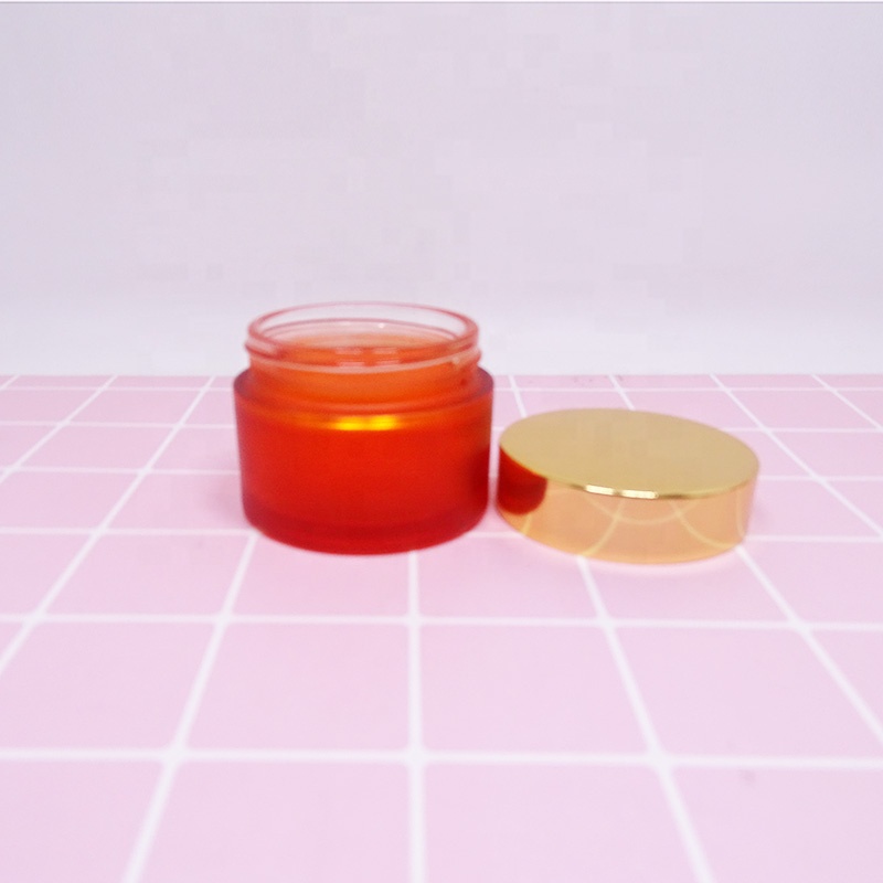 eco-friendly 50ml matted black glass cosmetic jar for facial cream