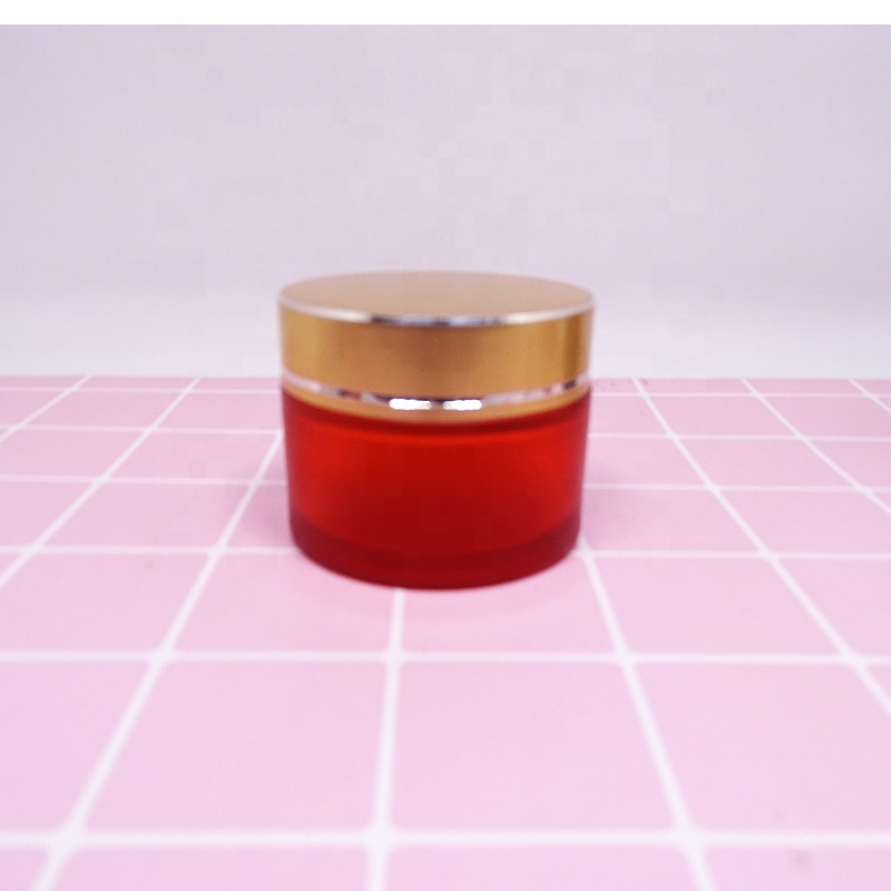 eco-friendly 50ml matted black glass cosmetic jar for facial cream