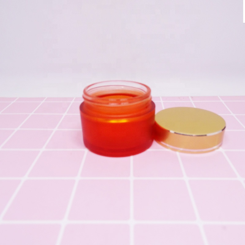 eco-friendly 50ml matted black glass cosmetic jar for facial cream