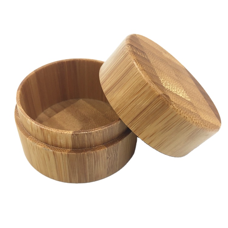 eco friendly Cosmetic Packaging 50g Bamboo Cream Jar with Wooden Lid