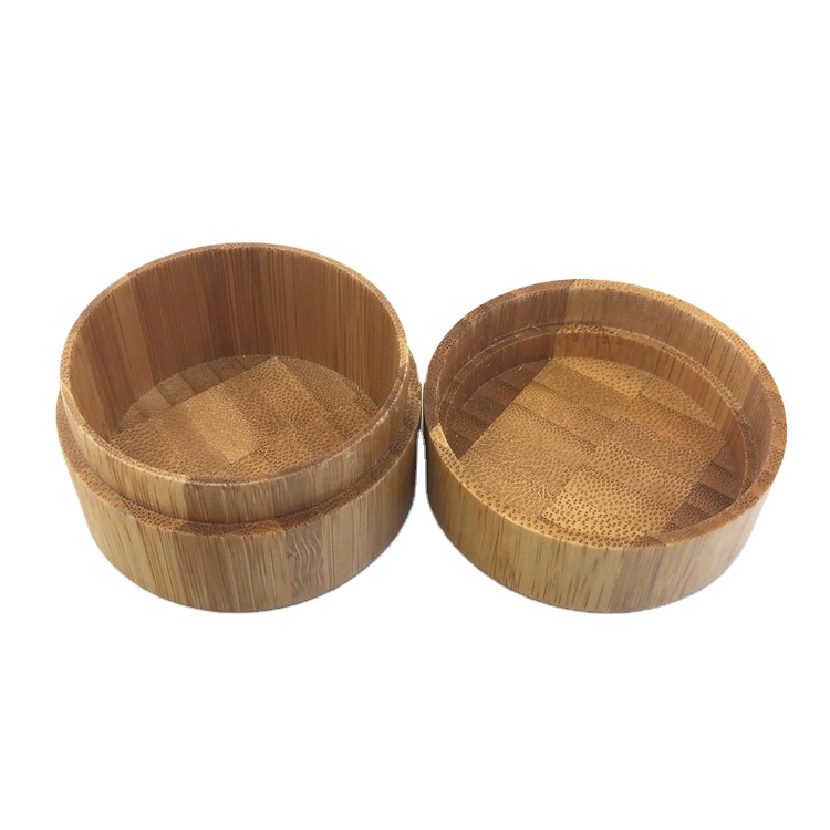 eco friendly Cosmetic Packaging 50g Bamboo Cream Jar with Wooden Lid