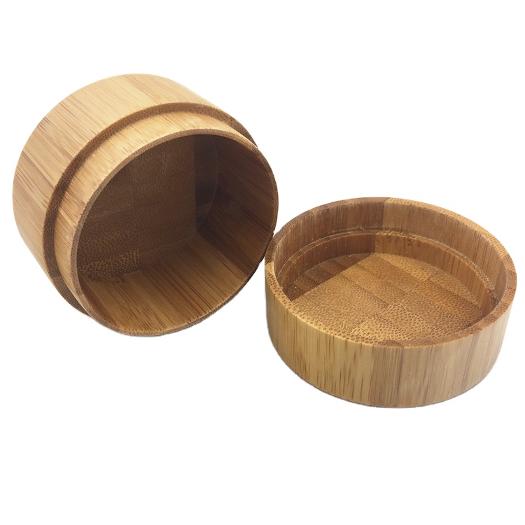 eco friendly Cosmetic Packaging 50g Bamboo Cream Jar with Wooden Lid
