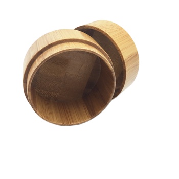 eco friendly Cosmetic Packaging 50g Bamboo Cream Jar with Wooden Lid