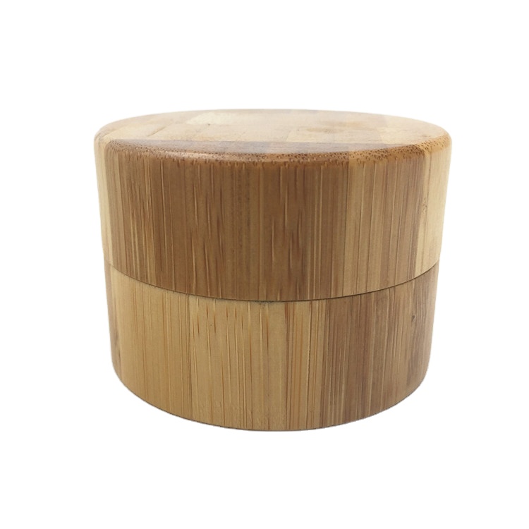 eco friendly Cosmetic Packaging 50g Bamboo Cream Jar with Wooden Lid