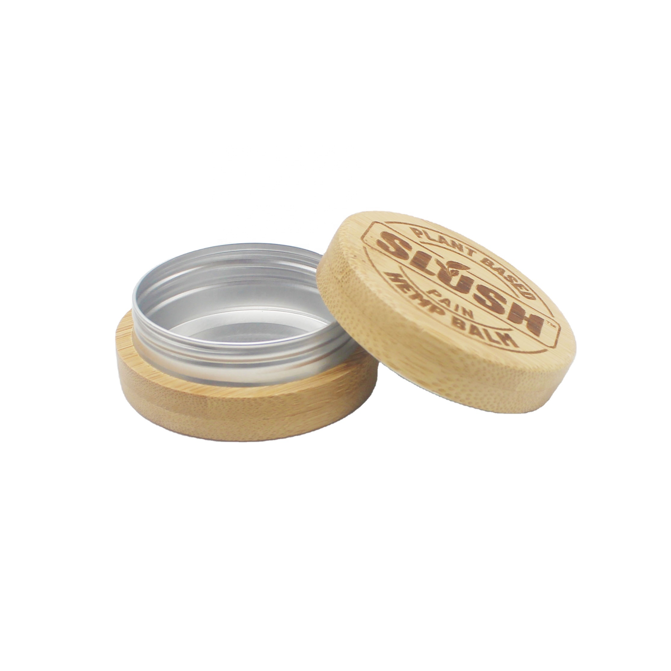 eco friendly bamboo jar for cosmetic cream aluminum inner jar empty luxury packaging 30g 50g 100g BBJ-268