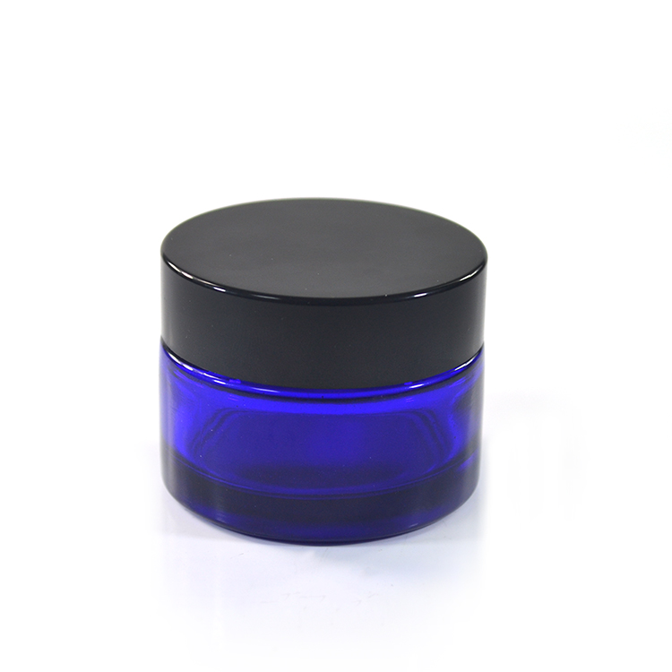 eco friendly beauty empty cosmetic containers green amber clear skin care aluminum cap 15g 20g 30g 50g glass cream jar