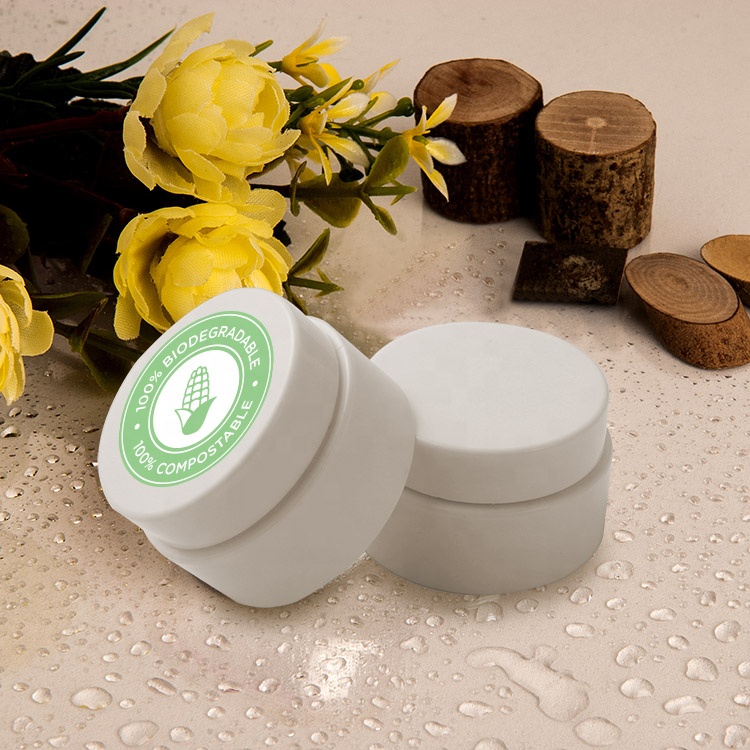 eco friendly biodegradable packaging clear empty storage pla cosmetic jar for face mask, cream jar