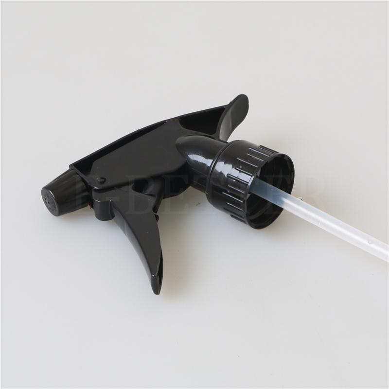 eco friendly black 500ml aluminum bottle with trigger sprayer